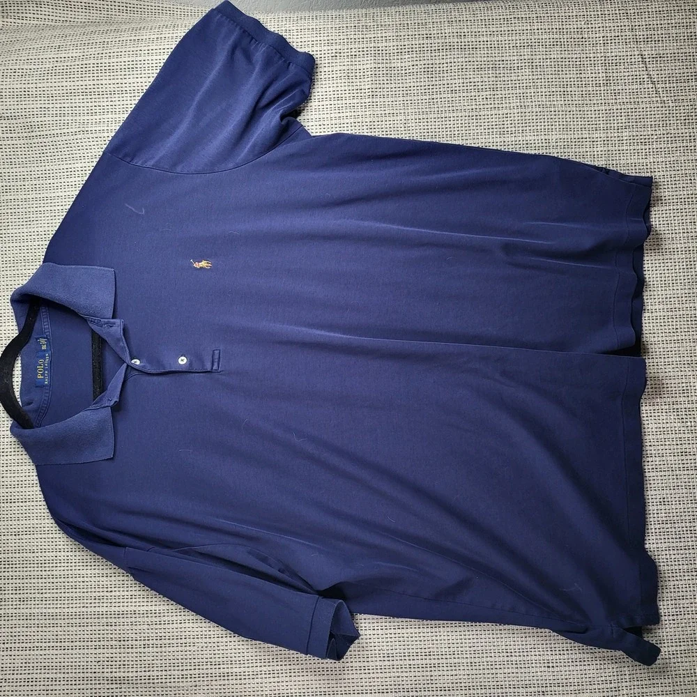 Polo Ralph Lauren Polo Shirt Mens Extra Large Blue Classic Fit Short Sleeve Logo